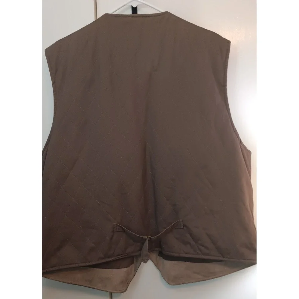 Vintage Redhead Mens Nubuck Leather Vest XL Hunting Western Gorpcore Utility